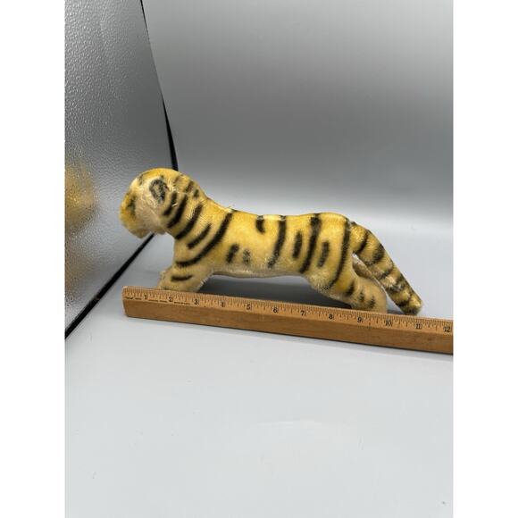Vintage Mohair Tiger Plush Steiff-Style 1950s Unmarked Restore/Repair As-Is - Picture 5 of 7